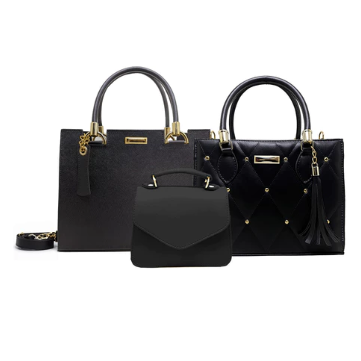 Kit Bolsa Feminina de Couro Gabriella