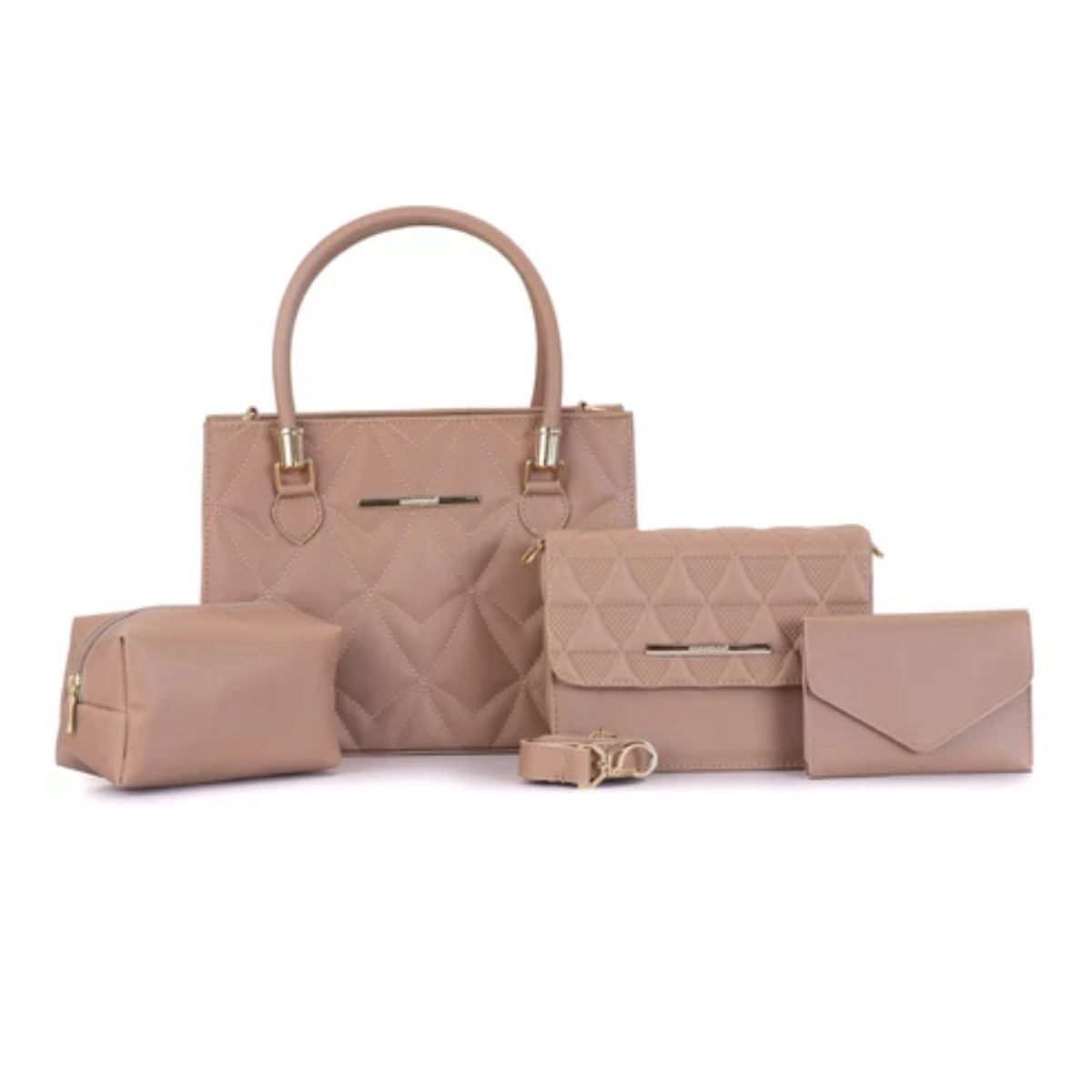 Kit Bolsa Feminina de Couro Legítimo Celina