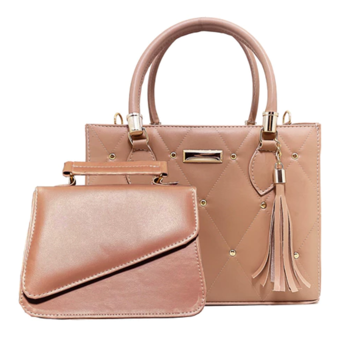 Kit Bolsa Feminina Tranversal de Couro Legítimo Elegance