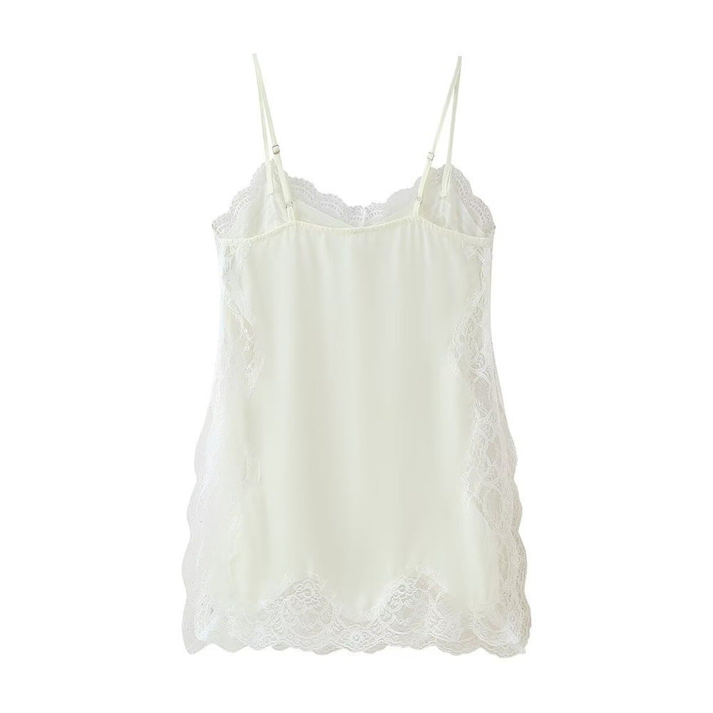 Top de Alça Fina com Renda – Lune