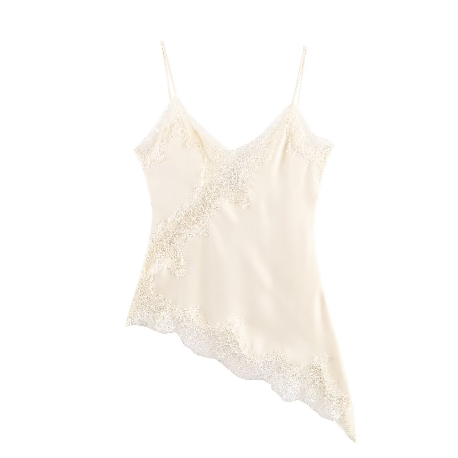 Top de Alça com Renda Acetinada – Éclat