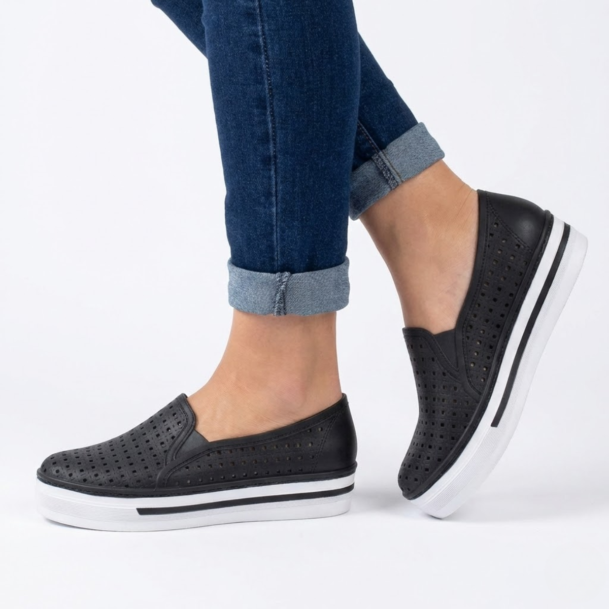 Tênis Ortopédico Feminino Slip On Ultra Conforto