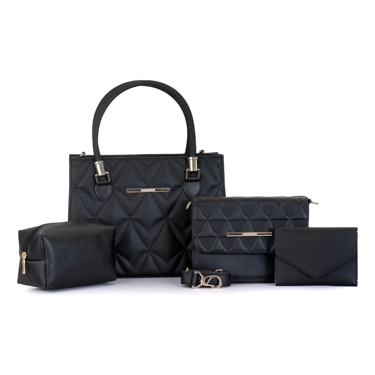 Kit Bolsa Feminina de Couro Legítimo Celina