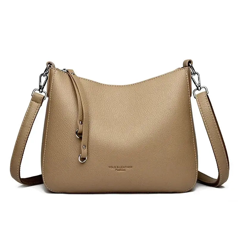 Bolsa de Couro Feminina Transversal
