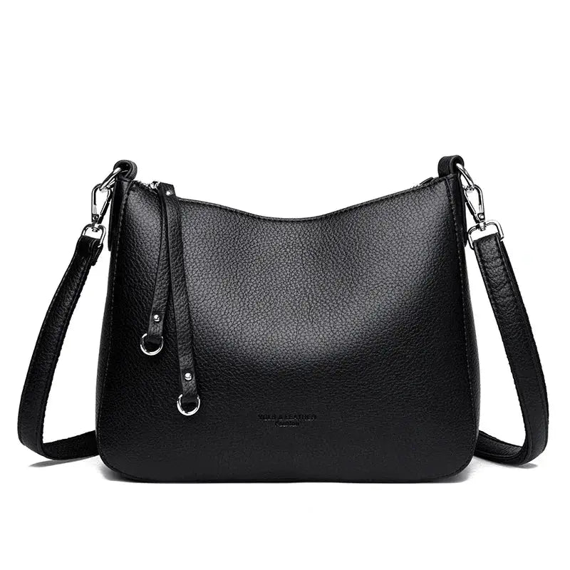 Bolsa de Couro Feminina Transversal